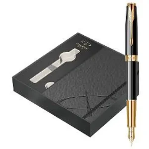 Набор Parker Frontier – Перьевая ручка Black GT + папка