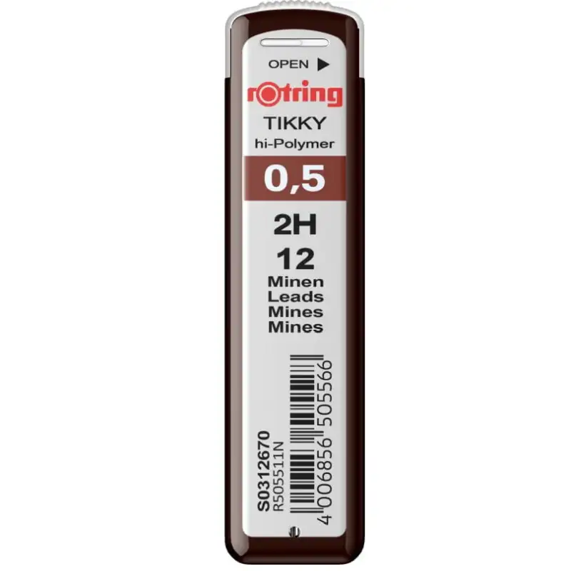 Mina creion Rotring 0.5 H Hi-polimer 12 set