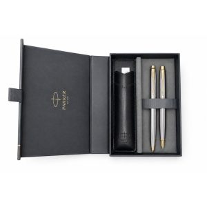 Set Parker Aster Stilou + Pix + Etui Shiny Chrome GT
